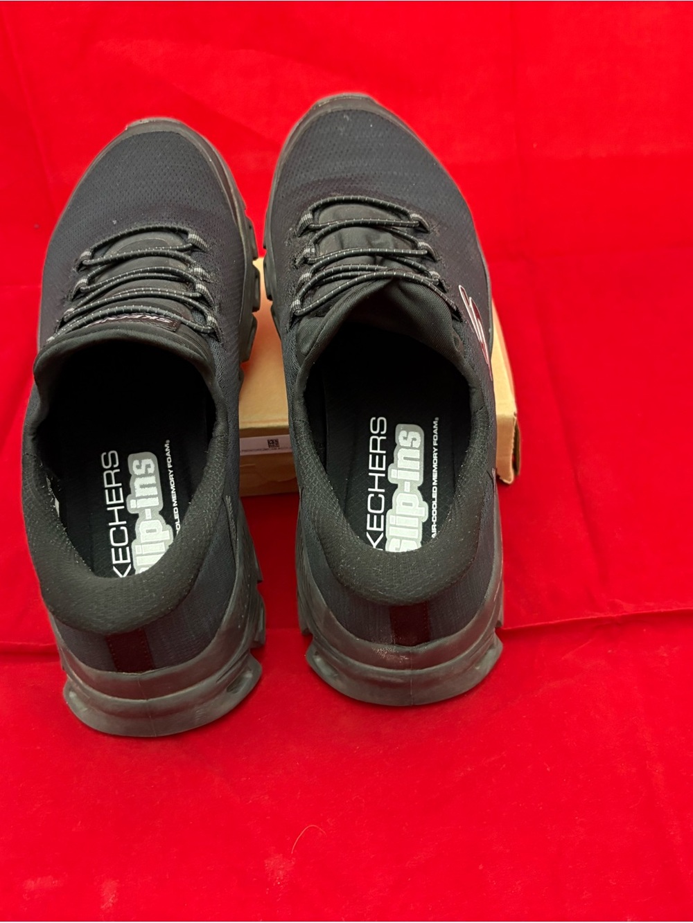 Skechers Men’s Black Slip-On Glide-Step Athletic Sneakers - Picture 4 of 5
